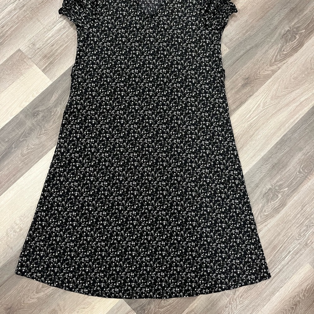 Orange Creek Black Floral Midi Dress